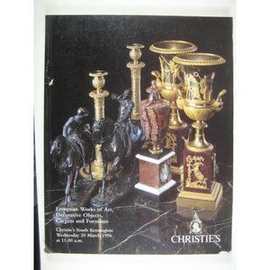 Christie's Catalog 1996 European Art Decorative Objects Carpets Furniture 7156